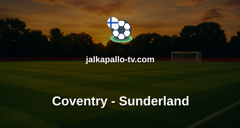 Valioliiga: Coventry - Sunderland