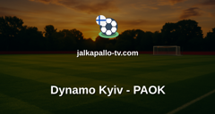Eurooppa-liiga: Dynamo Kyiv - PAOK