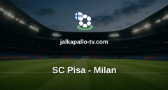 Serie A: SC Pisa - Milan