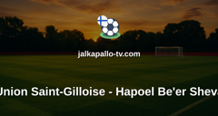 Eurooppa-liiga: Union Saint-Gilloise - Hapoel Be'er Sheva